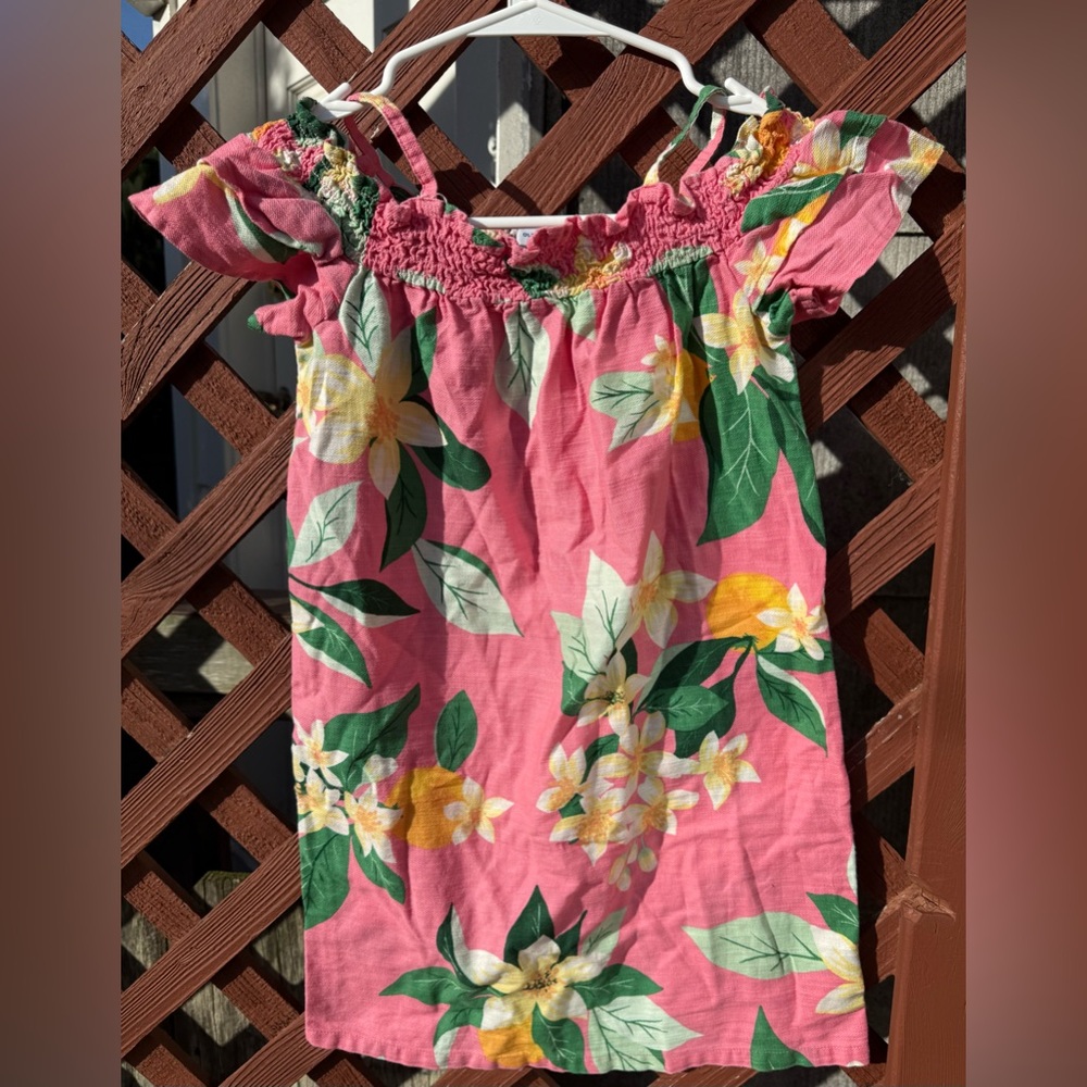 Old Navy Girls Floral Off Shoulder Dress Size M (8)